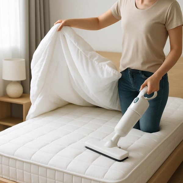 깨끗한 침대와 이불