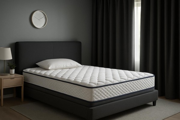 아늑한 침실과 매트리스·차광커튼