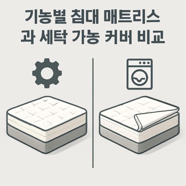 침대 매트리스와 세탁가능커버