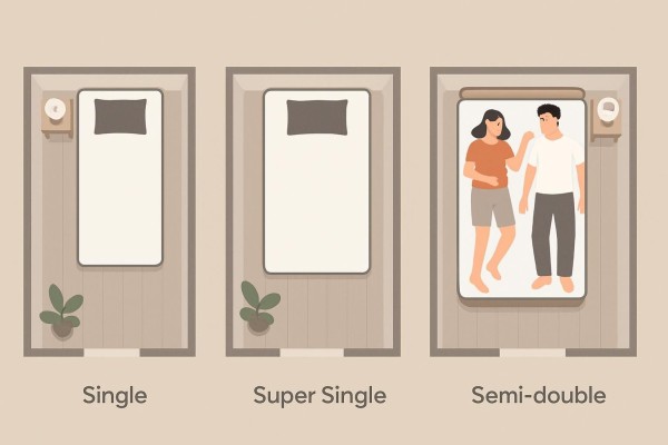 싱글·슈퍼싱글 폭 차이와 원룸 세미더블 선택 시나리오로 본 최적 침대 매트리스 레이아웃 가이드